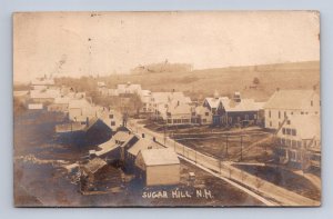 RPPC SUGAR HILL NEW HAMPSHIRE X MARKS THE SPOT REAL PHOTO POSTCARD 1908