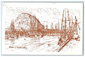 1985 Typical Vantage of Gibraltar of Pacific Morro Bay California CA Postcard