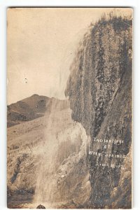 RPPC Indian Head At Warm Springs, Lima, Montana 1908 Vintage Postcard
