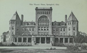 C.1910 Ohio Masonic Home, Springfield, Ohio Vintage Postcard F101