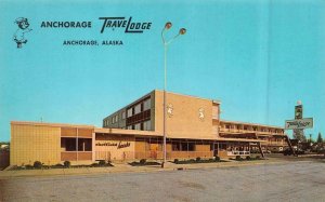 ANCHORAGE, Alaska~AK     TRAVELODGE MOTEL    Roadside    Chrome Postcard