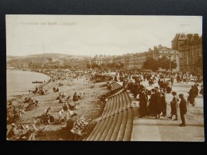 Wales LLANDUDNO Animated Promenade & Beach c1920s RP Postcard by Valentine