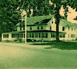 Harvey Lake Inn Northwood NH New Hampshire Rte 202 Motel Postcard 1948