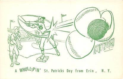 St Patrick's Day Baseball Unused 