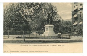 NY - New York City. Morningside Park, Statues of Washington & LaFayette