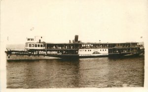 Postcard RPPC C-1910 Luxor Egypt Nile River steamboat Aboudi 23-10282