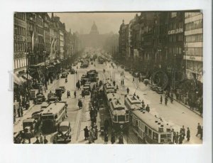 473510 Czechoslovakia Prague Wenceslas Square Paul trams cars street advertising