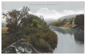 View on Schoharie River, Schoharie, New York Unused Divided Back ANC Postcard