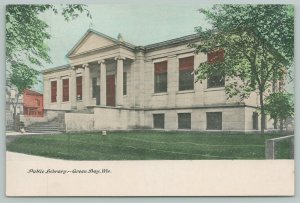 Green Bay Wisconsin~Public Library~1910 Postcard