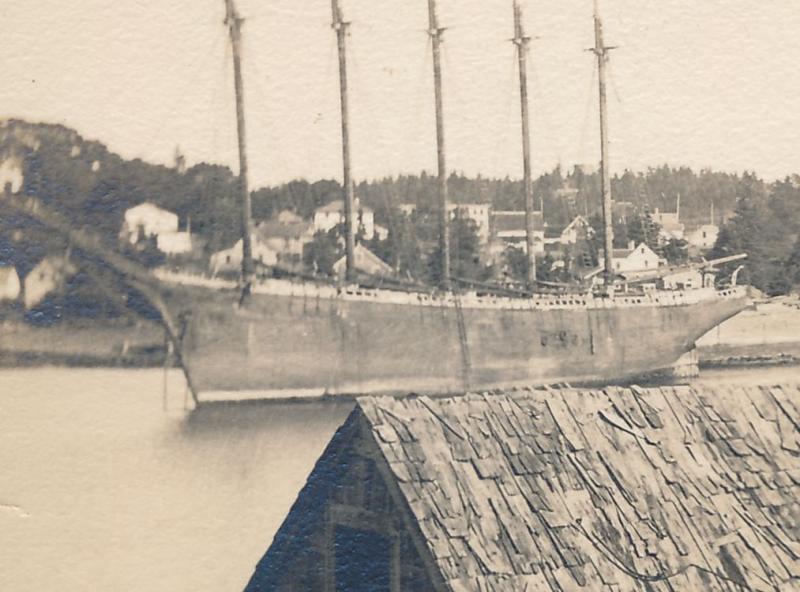 RPPC Harbor or River Scene near Poland, Maine