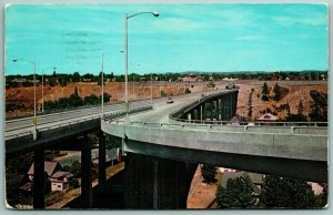 New Maple Street Bridge Spokane WA Washington Chrome Postcard J11