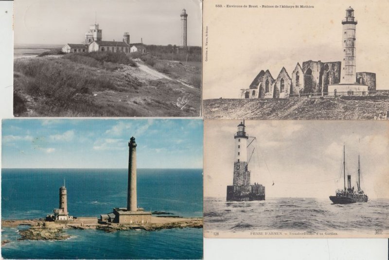 LIGHTHOUSES PHARES FRANCE 74 Vintage Postcards Mostly pre-1980 (L5526)