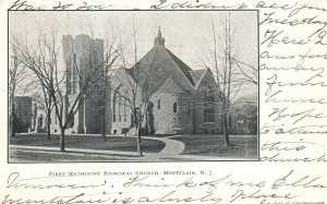 Vintage Postcard 1905 First Methodist Episcopal Church Montclair New Jersey NJ