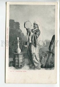 438908 Egypt Port Said Harem young girl dancer with a hookah in national clothes