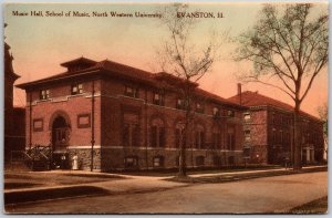 Music Hall School Of Music Northwestern University Evanston Illinois IL Postcard