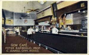 Gem Cafe, Mexico Retail Interior Unused light crease right top corner tip, li...