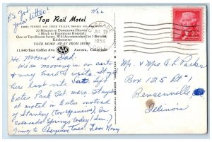 1956 Top Rail Hotel Roadside Aurora Cascade Colorado CO Posted Vintage Postcard