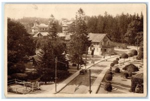 c1940's Truskavets General View Ukraine Posted Vintage Aerial View Postcard