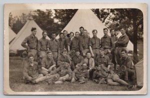 RPPC US Military Soldiers Group Photo Postcard T22