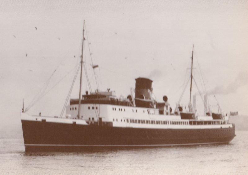 TSS King Orry IV Ship Sea Trials Isle Of Man Real Photo Postcard