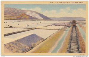 Salt Beds near Salt Lake City, Railway, Utah, 30-40s