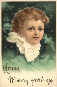 Pre-1900 GERMAN Baby Boy Blond Blue Eyed Toddler
