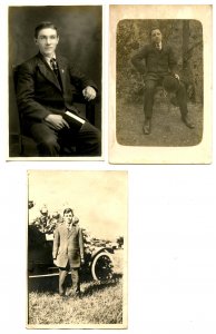 3 RPPC's - Men