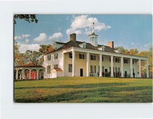 Postcard East Front of George Washingtons Home Mount Vernon Virginia USA