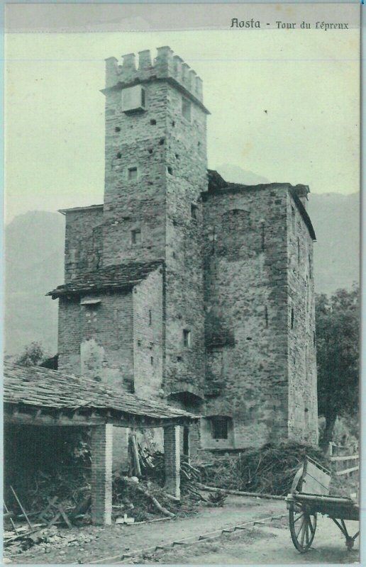 97341 - vintage postcard - AOSTA Citta' - TOUR du LEPREUX -- Tower of Lebrose-