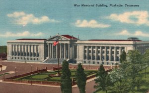 Vintage Postcard 1930's War Memorial Building Soldiers Auditorium Nashville TN