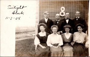 Real Photo Couples Posing The Twilight Club 11-7-1908