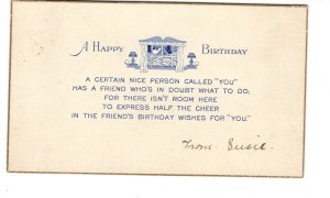 A Happy Birthday Vintage Greeting Card