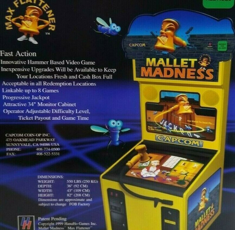 Mallet Madness Arcade Flyer 1999 Original Game Art Promo 8.5 x 11