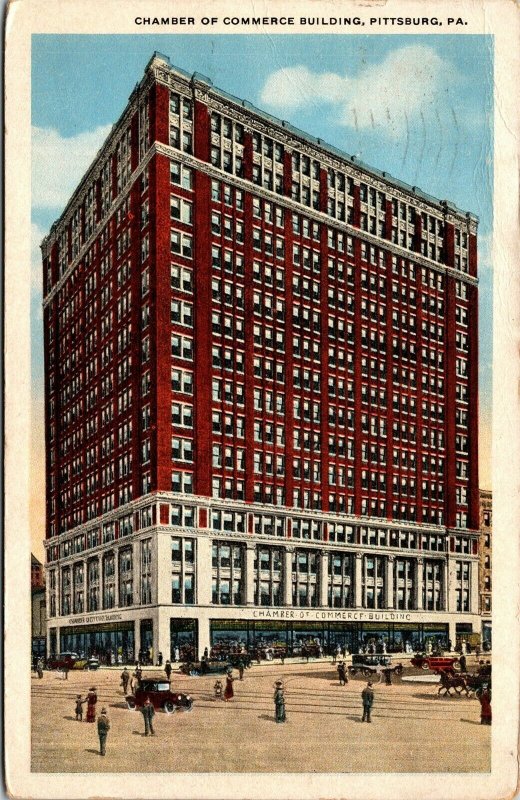 Vtg Pittsburgh Pennsylvania PA Chamber of Commerce Street Scene 1920s Postcard