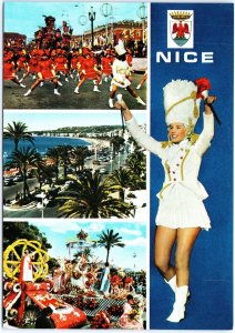 VINTAGE POSTCARD CONTINENTAL SIZE BATTLE OF THE FLOWERS CARNIVAL NICE FRANCE (D)