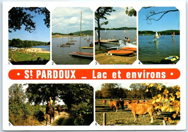 Postcard - Lake and surroundings - Saint-Pardoux, France 