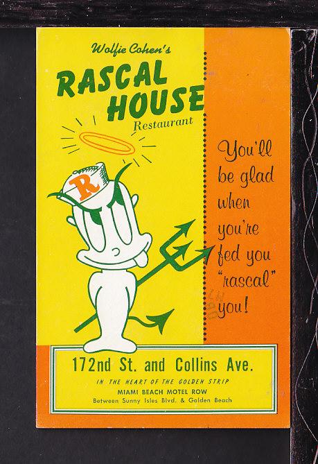 Rascal House Restaurant,Miami Beach,FL Postcard BIN 