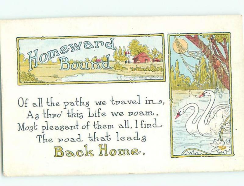 Divided-Back BIRDS SCENE Pretty Postcard AA8750