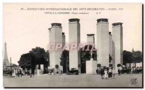 Old Postcard International Exhibition of Decorative Arts - Paris - Porte de l...