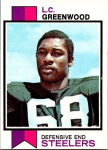 1973 Topps Football Card Andy L C Greenwood Steelers sk2604