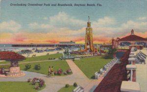 Florida Daytona Overlooking Oceanfront Park & Broadwalk Curteich