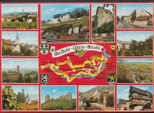 Germany Postcard - Die Nahe - Wein - Stra?e   RR1985