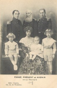 Past, Present and Future of Belgium royalty postcard