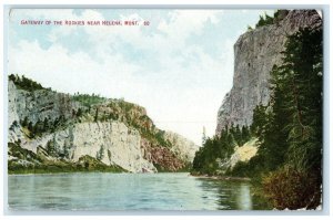 1910 Scenic View Gateway Rockies River Lake Mountains Helena Montana MT Postcard