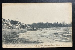 Mint Vancouver Canada Real Picture Postcard Surf Bathing English Bay