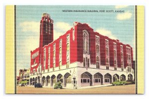 Western Insurance Building Fort Scott Kansas Postcard