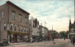 Laconia NH Main St. FW Woolworth Storefront c1910 Postcard