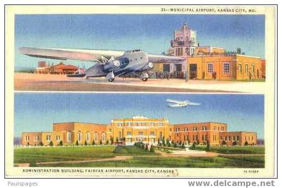 Municipal Airport, Kansas City, Missouri, MO, Linen