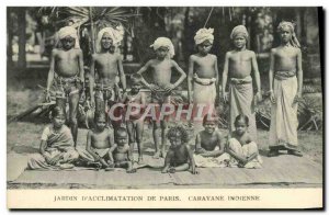 Old Postcard Garden D & # 39Acclimatation From Paris Caravan Indian India