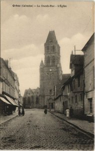 CPA ORBEC - La Grande-Rue - L'Église (140633)